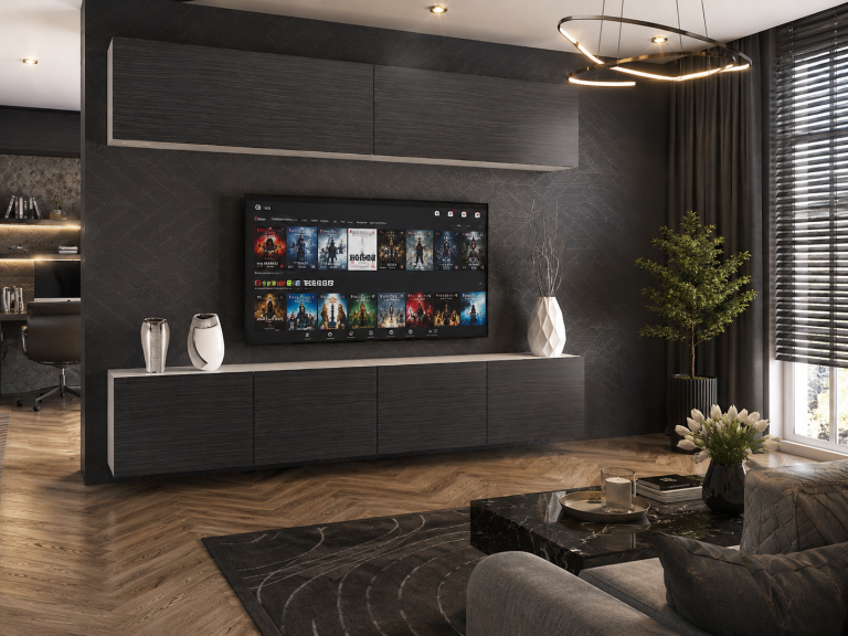 Obývací stěna 200 cm TV/RTV černá eben Výrobce IMP 6/5/W/HK/0/0
