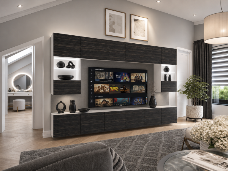 Obývací stěna 300 cm TV/RTV černá eben Výrobce IMP 1/5/W/HK/0/0