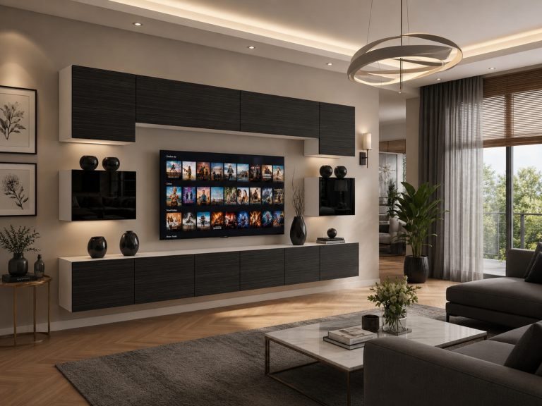 Obývací stěna 300 cm TV/RTV černá eben Výrobce IMP 3/5/W/HKBHK/0/0