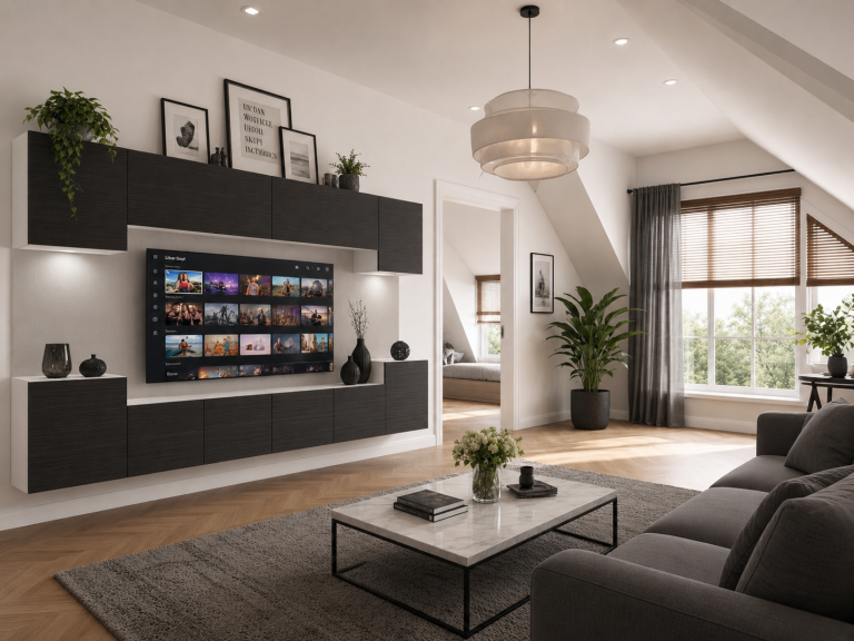 Obývací stěna 300 cm TV/RTV černá eben Výrobce IMP 4/5/W/HK/0/0