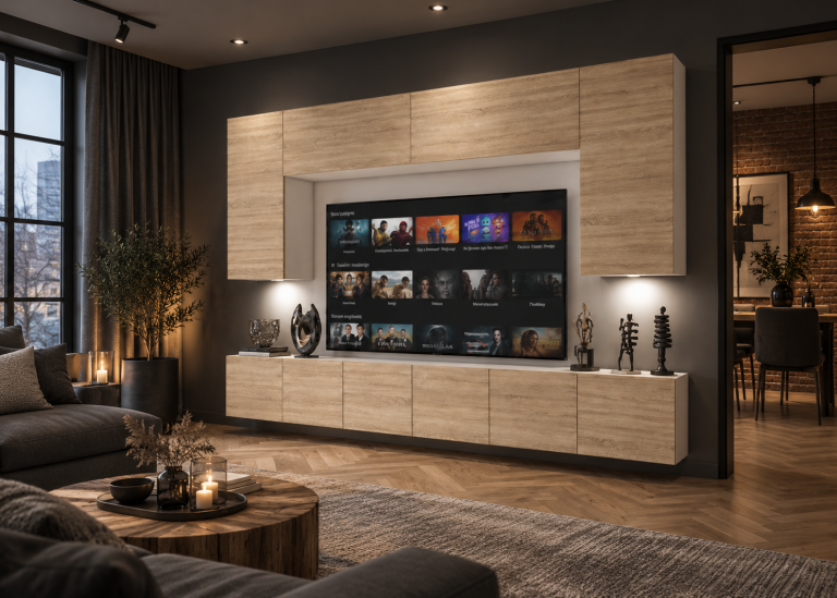 Obývací stěna 300 cm TV  dubová dub sonoma Výrobce IMP PRIMO 2/5/W/DS/0/0