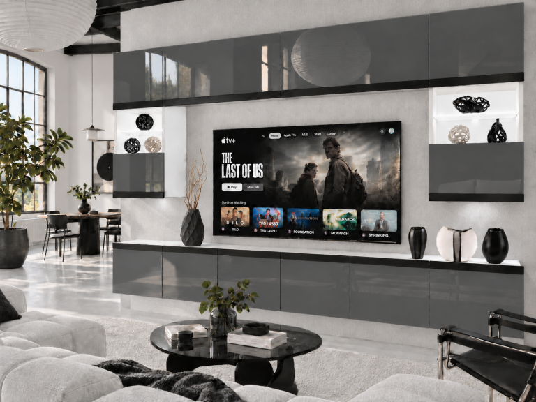 Obývací stěna Prestige 300 cm TV/RTV šedá lesk Výrobce IMP P2 Nolan 1/5/W/S/0/0/CM