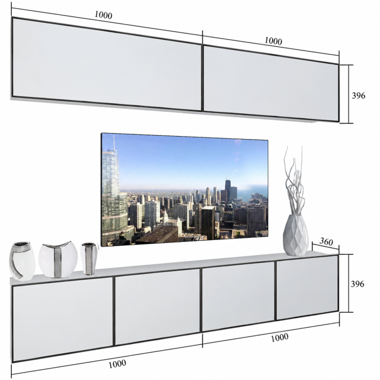 Obývací stěna Linea 200 cm TV/RTV černá eben Výrobce IMP L Brando 6/5/W/HK/0/0