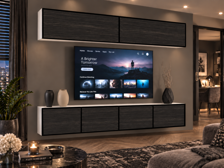 Obývací stěna Linea 200 cm TV/RTV černá eben Výrobce IMP L Brando 6/5/W/HK/0/0