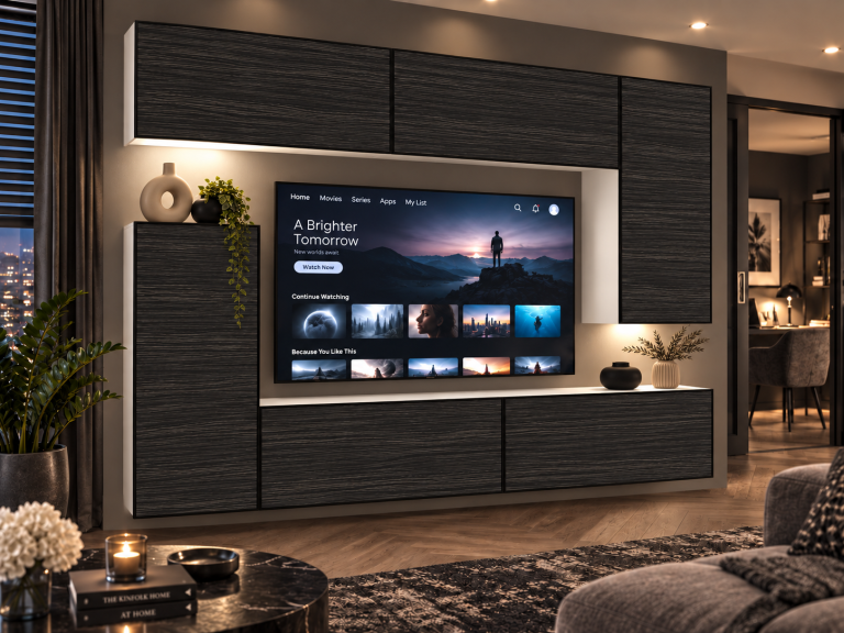 Obývací stěna Linea 250 cm TV/RTV černá eben Výrobce IMP L Woody 8/5/W/HK/0/0