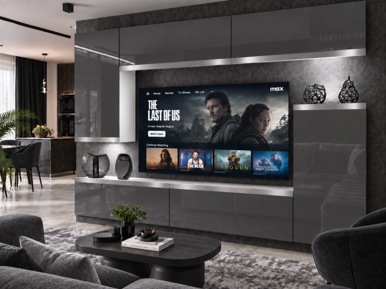 Obývací stěna Prestige 250 cm TV/RTV šedá lesk Výrobce IMP P Woody 8/5/W/S/0/0/SL