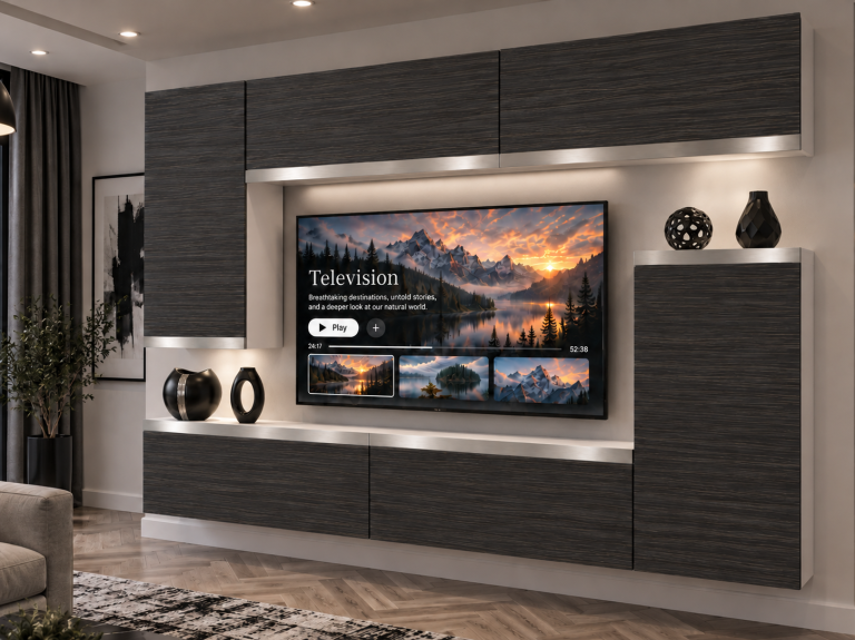 Obývací stěna Prestige 250 cm TV/RTV černá eben Výrobce IMP P Woody 8/5/W/HK/0/0/SL