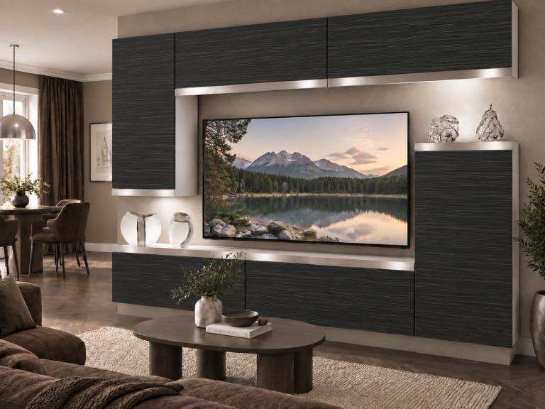 Obývací stěna Prestige 250 cm TV/RTV černá eben Výrobce IMP P Woody 8/5/W/HK/0/0/SL