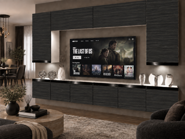 Obývací stěna Prestige 300 cm TV/RTV černá eben Výrobce IMP P Monroe 2/5/W/HK/0/0/CP