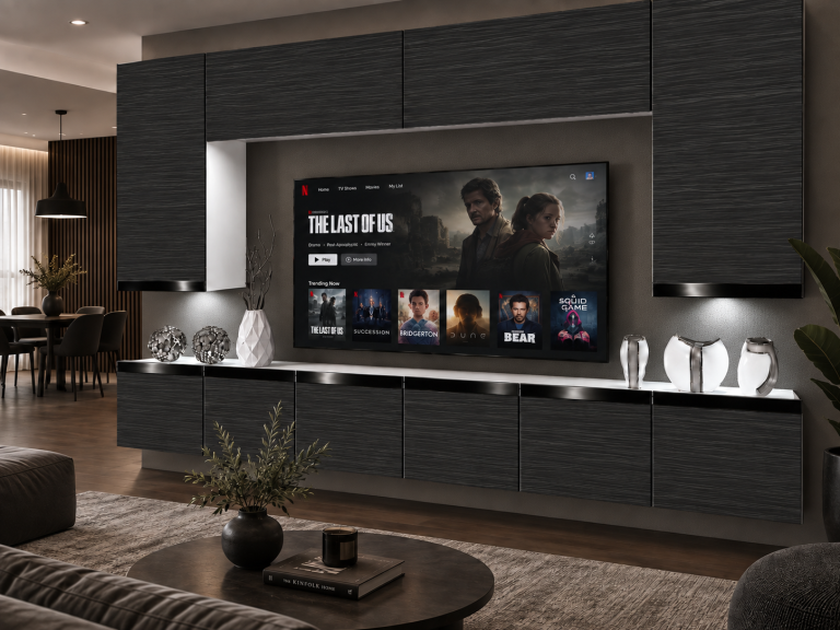 Obývací stěna Prestige 300 cm TV/RTV černá eben Výrobce IMP P Monroe 2/5/W/HK/0/0/CP