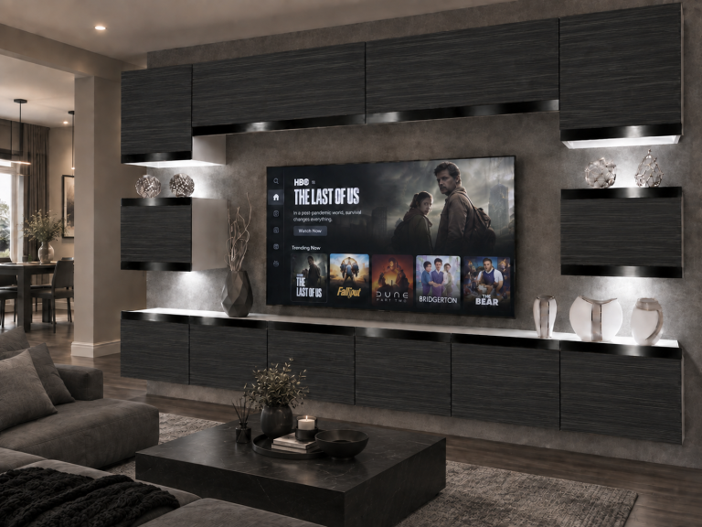 Obývací stěna Prestige 300 cm TV/RTV černá eben Výrobce IMP P Tarantino 3/5/W/HK/0/0/CP