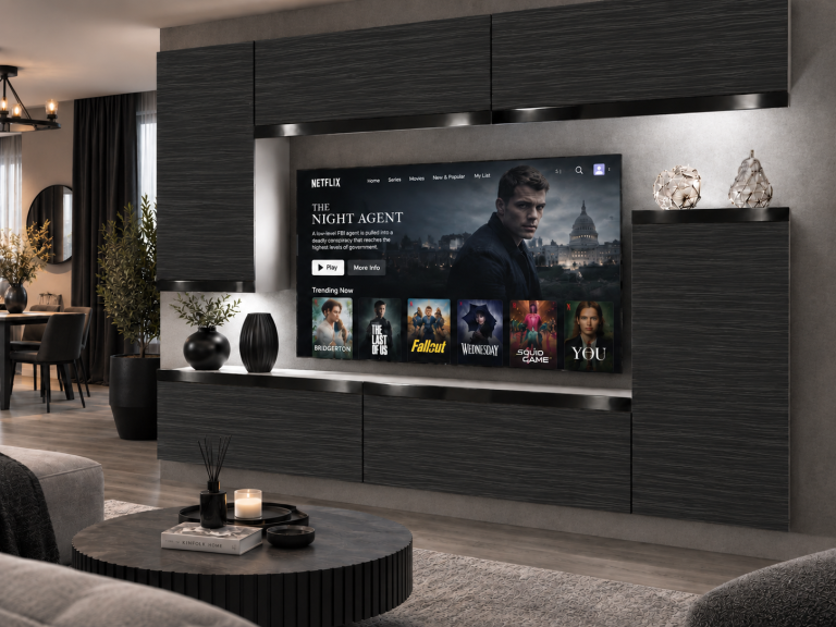 Obývací stěna Prestige 250 cm TV/RTV černá eben Výrobce IMP P Woody 8/5/W/HK/0/0/CP