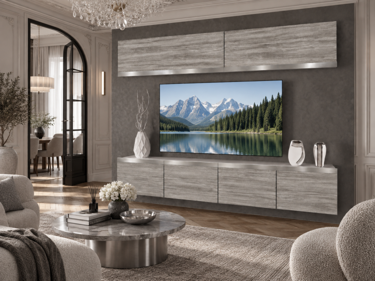 Obývací stěna Prestige 200 cm TV/RTV šedá antracit grafitová Výrobce IMP P Brando 6/5/W/GW1/0/0/SL