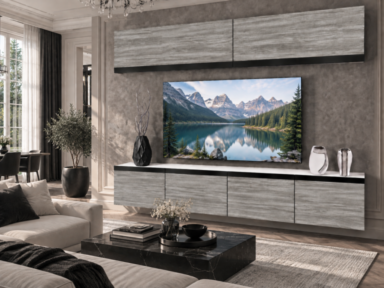 Obývací stěna Prestige 200 cm TV/RTV šedá antracit grafitová Výrobce IMP P Brando 6/5/W/GW1/0/0/CM
