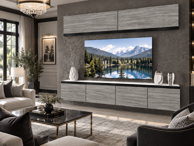 Obývací stěna Prestige 200 cm TV/RTV šedá antracit grafitová Výrobce IMP P Brando 6/5/W/GW1/0/0/CM