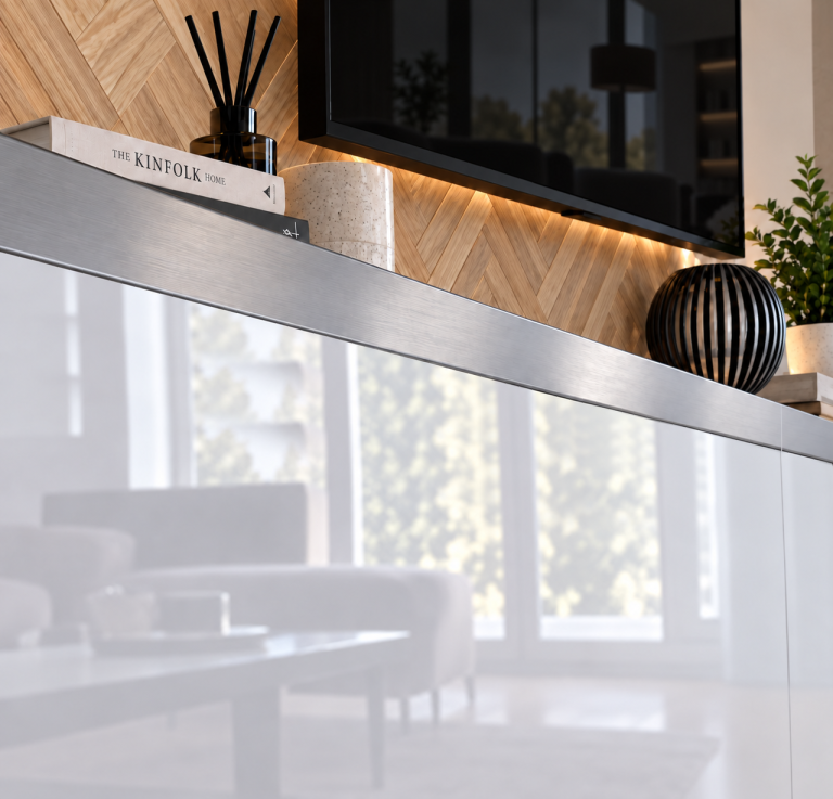 Obývací stěna Prestige 300 cm TV/RTV černá lesk Výrobce IMP P2 Nolan 1/5/W/B/0/0/SL