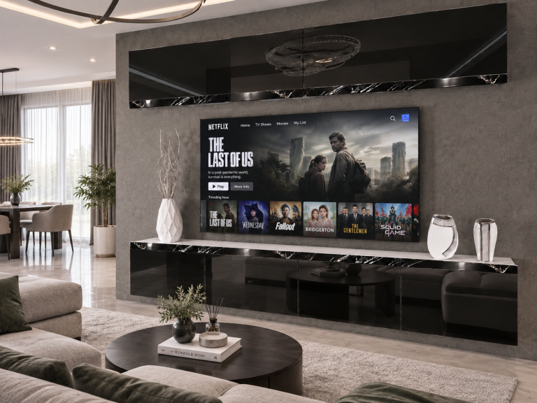 Obývací stěna Prestige 200 cm TV/RTV černá lesk Výrobce IMP P Brando 6/5/W/B/0/0/CS