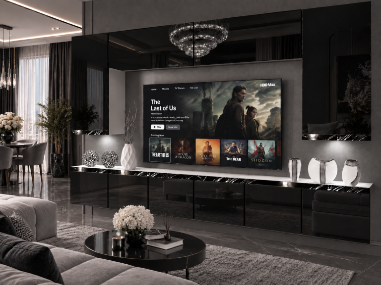 Obývací stěna Prestige 300 cm TV/RTV černá lesk Výrobce IMP P Monroe 2/5/W/B/0/0/CS
