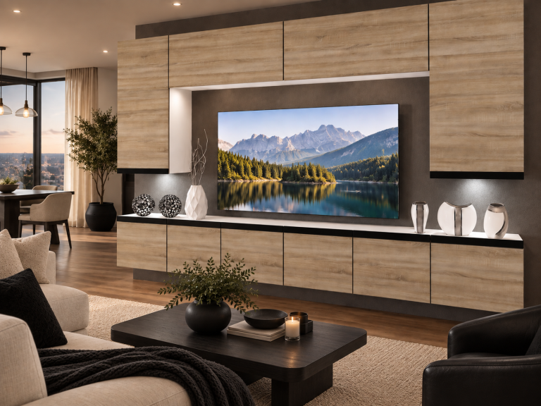 Obývací stěna Prestige 300 cm TV/RTV dubová dub wotan dub sonoma Výrobce IMP P Monroe 2/5/W/DS/0/0/CM