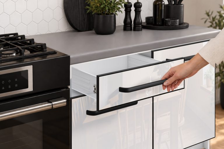 Kuchyňský nábytek Linea 260 cm bílý lesk s pracovní deskou Výrobce INF L Frida/0/WT/W/0/A1