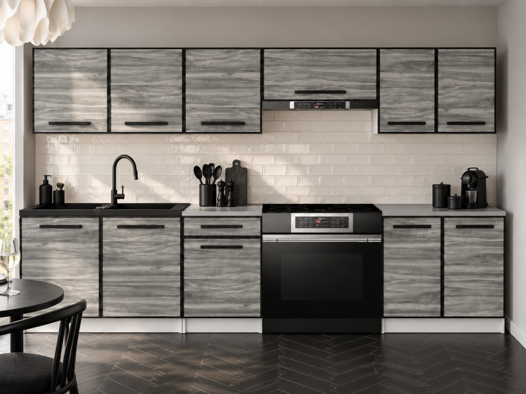 Kuchyňský nábytek Linea 240 cm glamour wood s pracovní deskou Výrobce TOR L Salvador/0/WT/GW1/0/A1