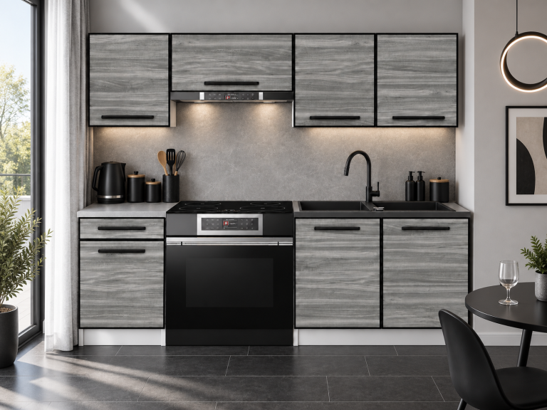 Kuchyňský nábytek Linea 180 cm glamour wood s pracovní deskou Výrobce TOR L Leonardo/0/WT/GW1/0/A1