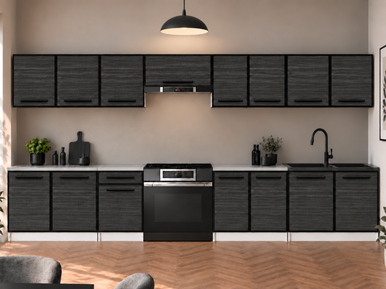Kuchyňský nábytek Linea 320 cm královský eben s pracovní deskou Výrobce TOR L Vincent/0/WT/HK/0/A1