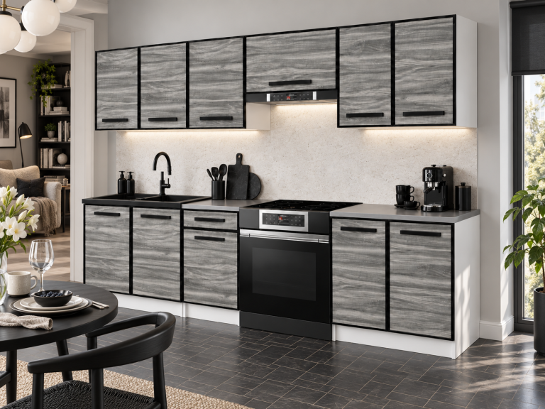 Kuchyňský nábytek Linea 240 cm glamour wood s pracovní deskou Výrobce TOR L Salvador/0/WT/GW1/0/A1