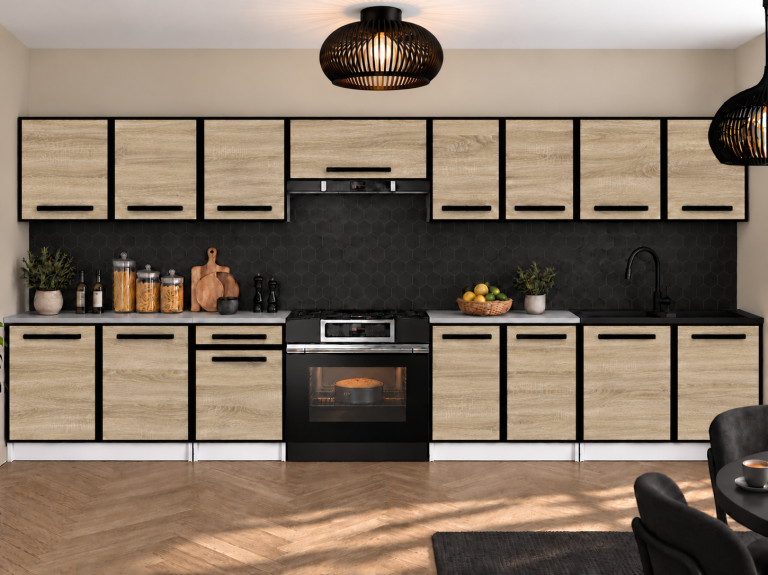 Kuchyňský nábytek Linea 320 cm dub sonoma s pracovní deskou Výrobce TOR L Vincent/0/WT/DS/0/A1