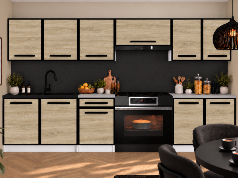 Kuchyňský nábytek Linea 240 cm dub sonoma s pracovní deskou Výrobce TOR L Salvador/0/WT/DS/0/A1