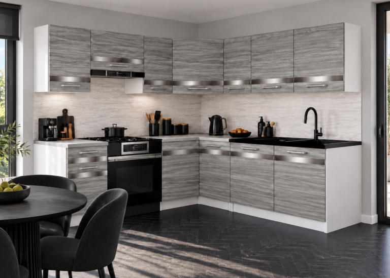 Kuchyňský nábytek Prestige 360 cm glamour wood s pracovní deskou Výrobce TOR P Pablo/0/WT/GW1/0/C1/SL